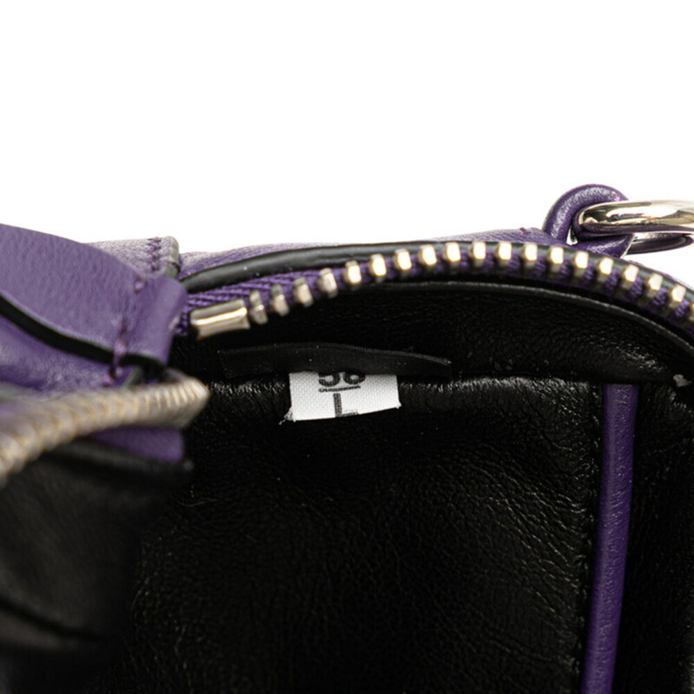 Prada Studded Crossbody Shoulder Bag Purple Leather - Picture 7 of 8